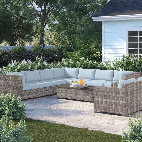 Sol 72 Outdoor™ Merlyn 10 Piece Sectional Seating Group with Cushions